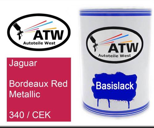 Jaguar, Bordeaux Red Metallic, 340 / CEK: 500ml Lackdose, von ATW Autoteile West.